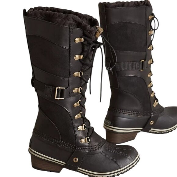 Sorel Womens Sorel Conquest Carly Boots Size 7.5 Waterproof Full Grain Leather - Picture 1 of 9